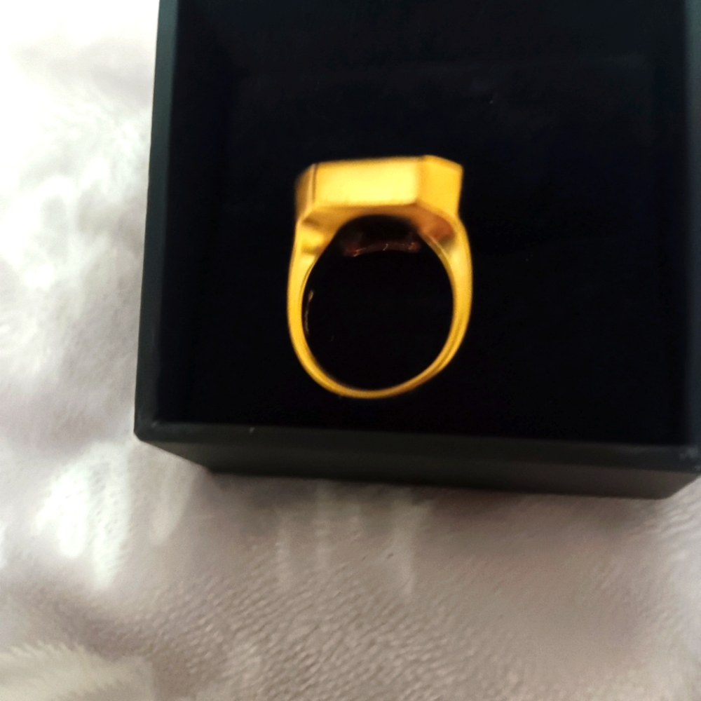 Beautiful Stamped Ruby Gold Ring - image 2